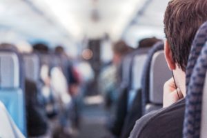 meditation in airplane